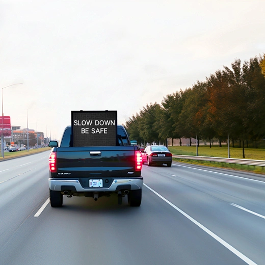 vehicle mounted variable speed limit sign